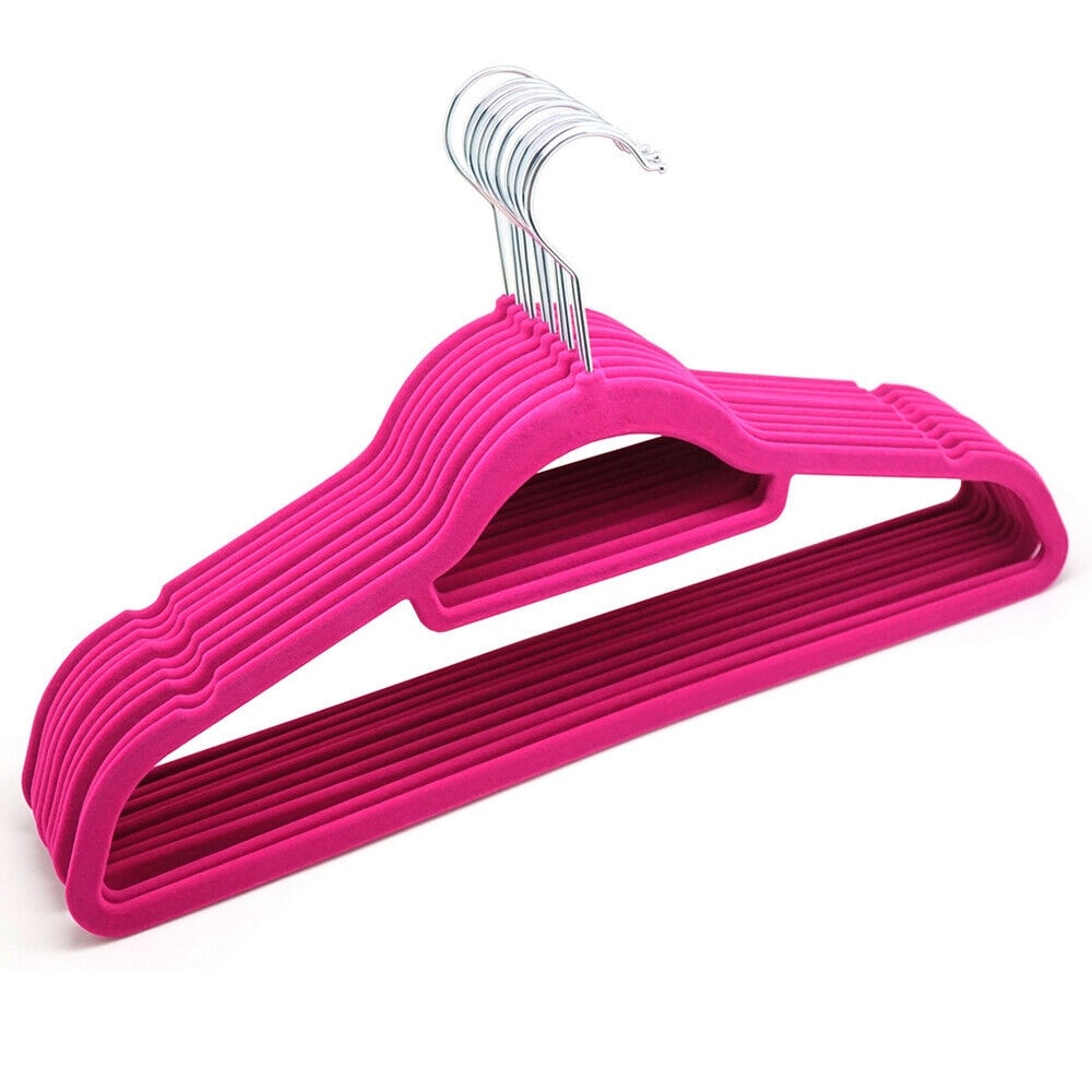 10PCS Plastic Non-slip Hanger Thickened and Durable Non-deformable