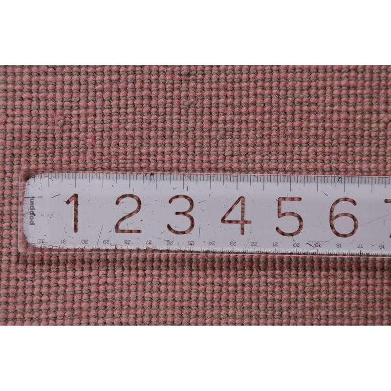 Hand Knotted Oriental 100% Wool Carpet Modern Solid Pink Gabbeh Area Rug - 9' 2'' X 6' 2''
