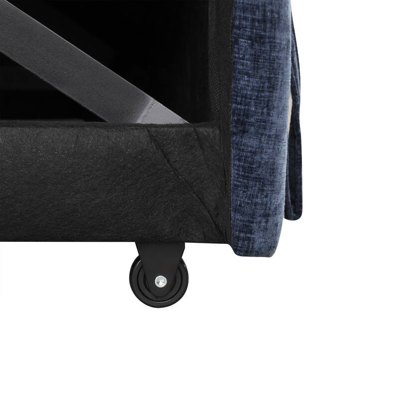 89'' Upholstered Sectional Sofa Bed with Storage Space