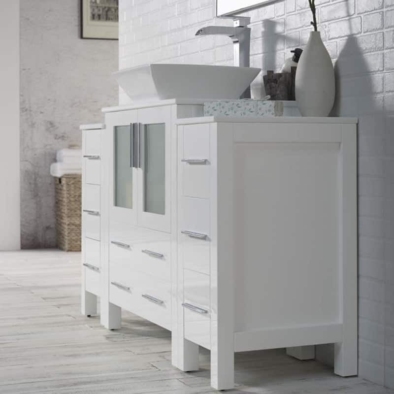 Blossom Sydney 54" Bathroom Vanity with Double Side Cabinets & Mirror