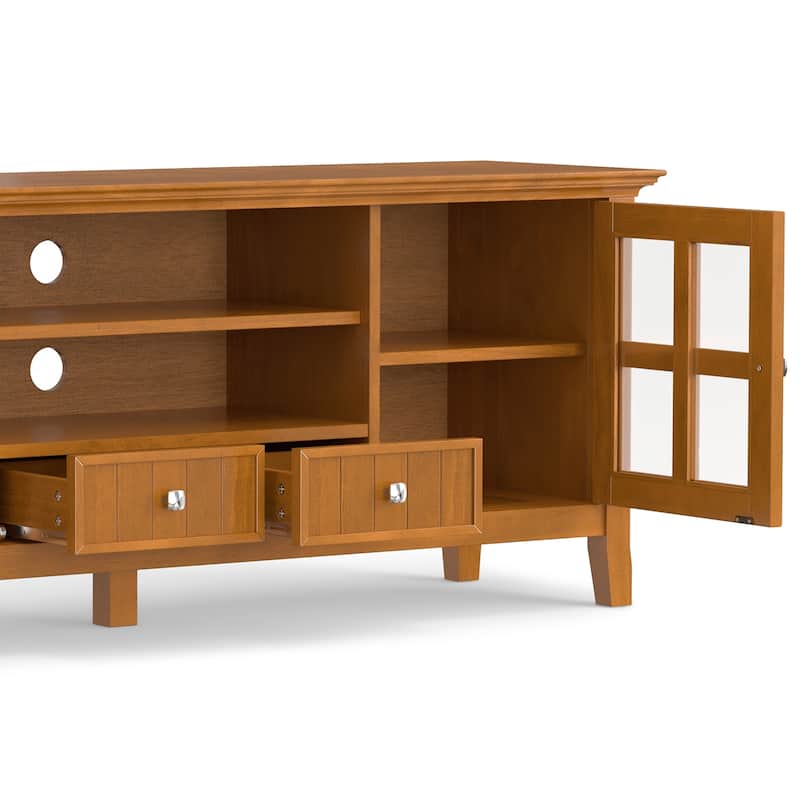 WYNDENHALL Normandy SOLID WOOD 60 inch Wide Transitional TV Media Stand For TVs up to 65 inches - 60'' x 16.5'' x 24