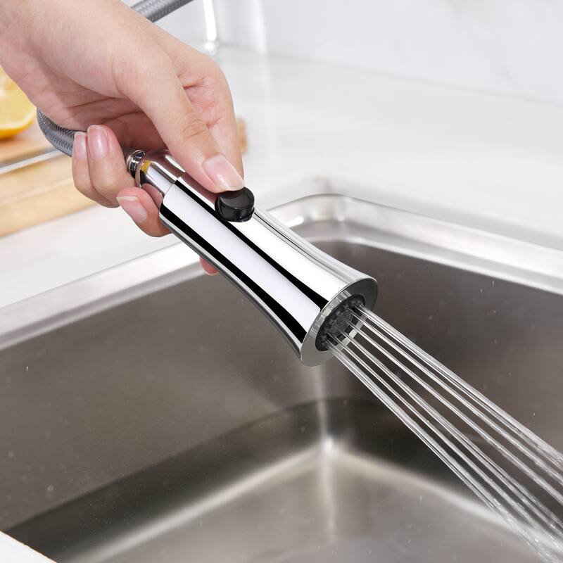 Luxier KTS11 Single Handle Pull Down Sprayer Kitchen Faucet