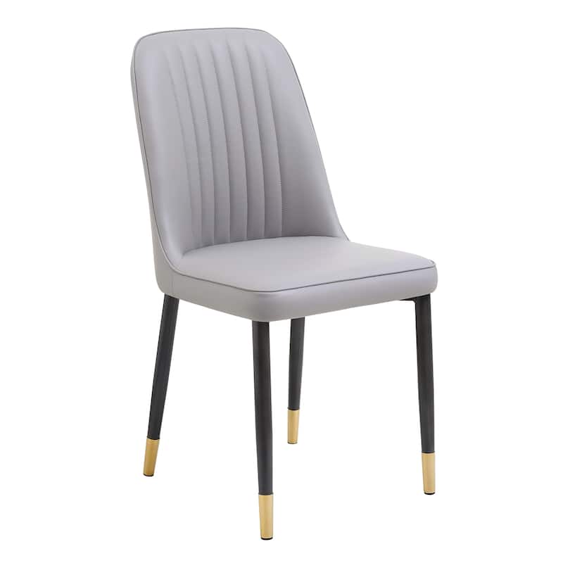 Set Of 2 Grey Dining Chairs With Thick Cushions: Modern Kitchen Chairs For Dining, Kitchen,Living Room & Restaurant
