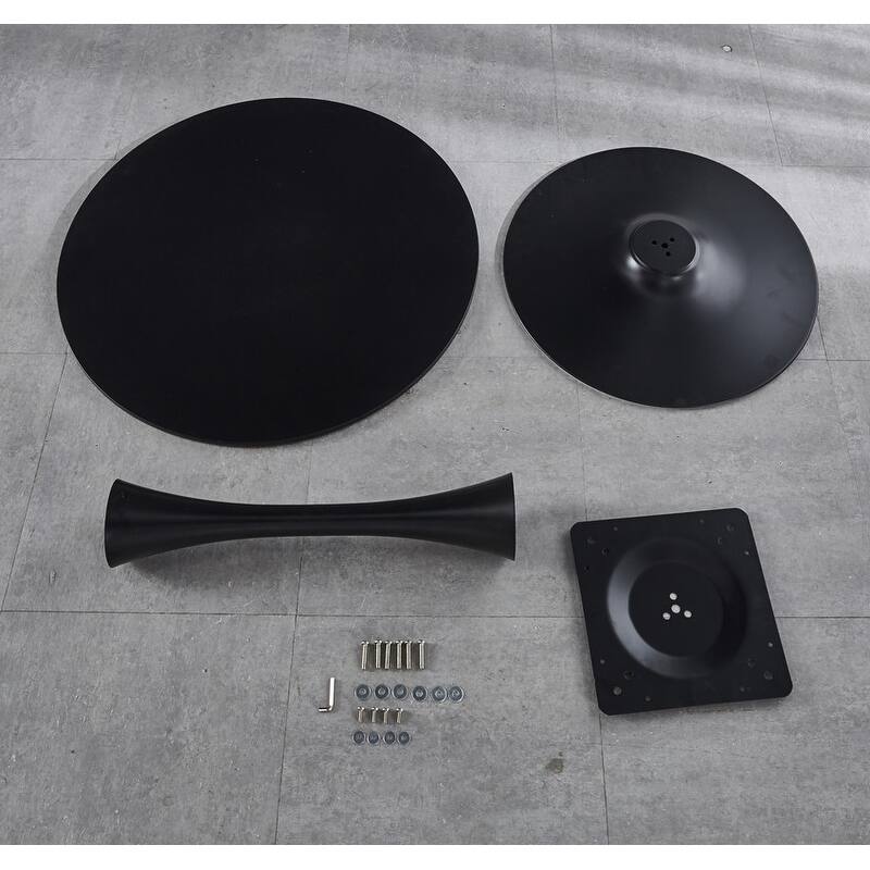 31.5" Tulip Dining Table With Round Table Top and Pedestal for 2-4 People