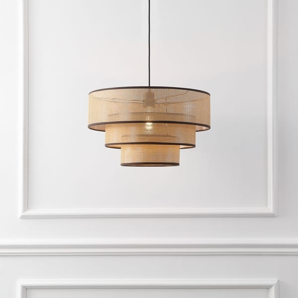 Safavieh Kane Black Industrial Drum Pendant Light