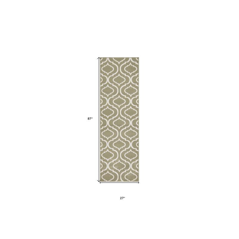 Bekaf Power Loomed Abstract Non Skid Stain Resistant Area Rug By HomeRoots - 87' X '27' X '0.5