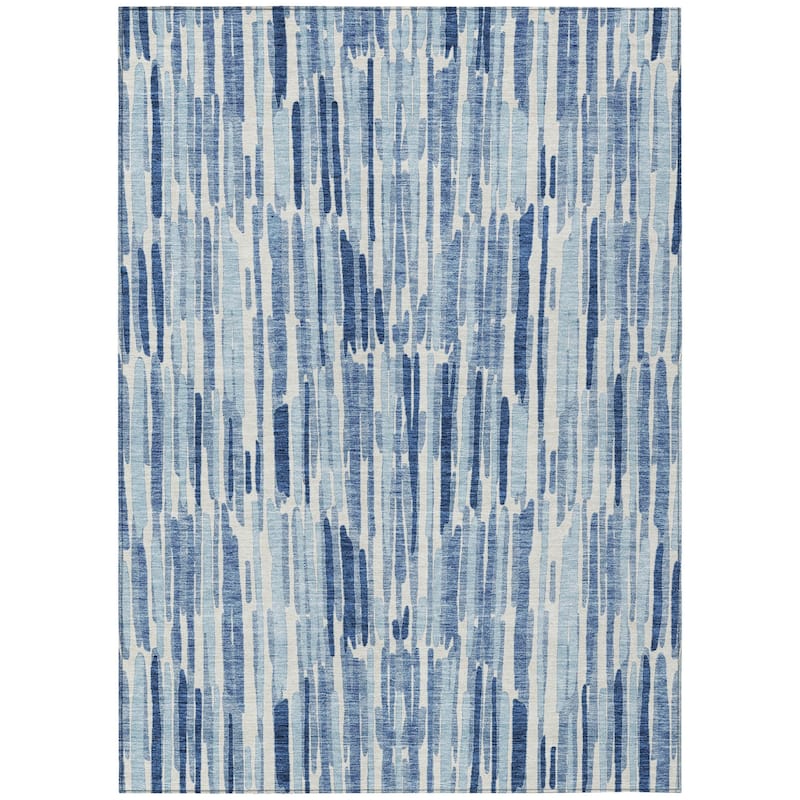 HomeRoots Abstract Transitional Rectangle Outdoor Rug