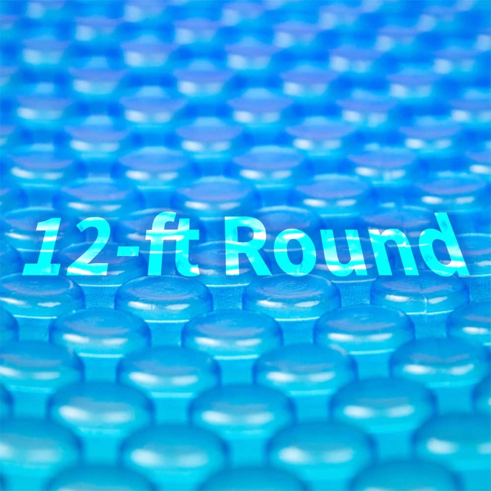 8-mil Solar Blanket for 12-ft Round Above-Ground Pools - Blue - 12' Round