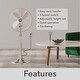 preview thumbnail 4 of 20, Hunter Classic 16" Oscillating 3-Speed Standing Fan - Adjustable Height, Tilt Head - Office, Fitness Room, Bedroom
