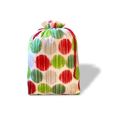 Joita BERNARD Santa Sack Drawstring Cotton Fabric Christmas Gift Bag with Luxury Satin Lining for Christmas Present