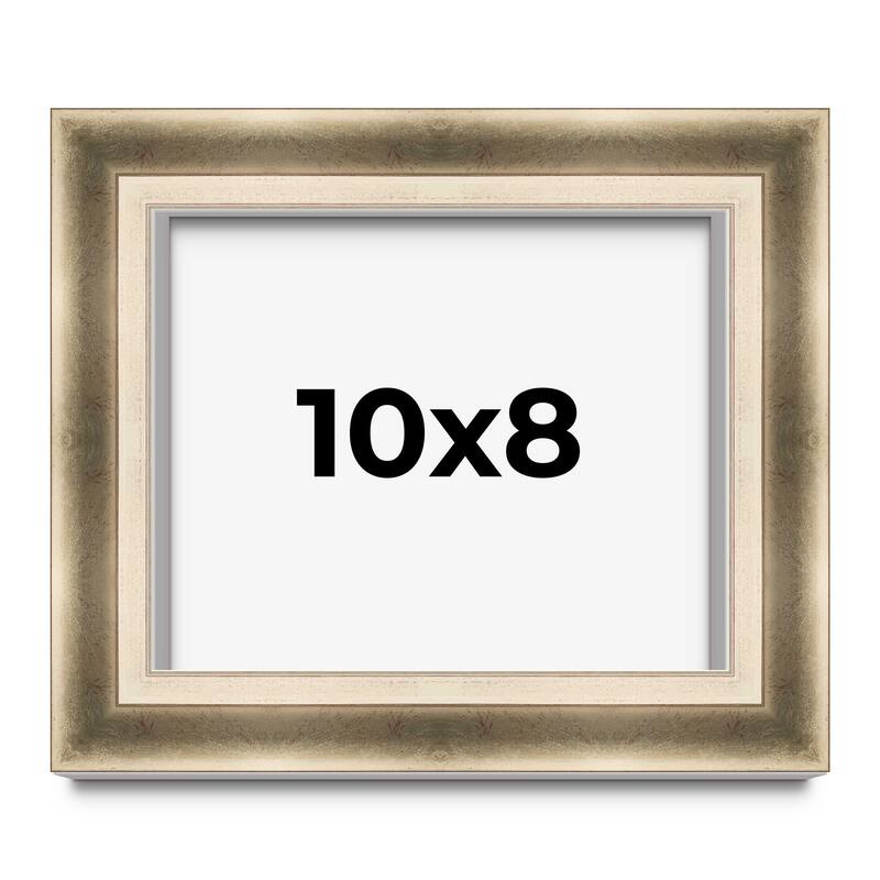 10x8 Shadow Box Frame Silver | 1.75 inches Deep Real Wood Traditional