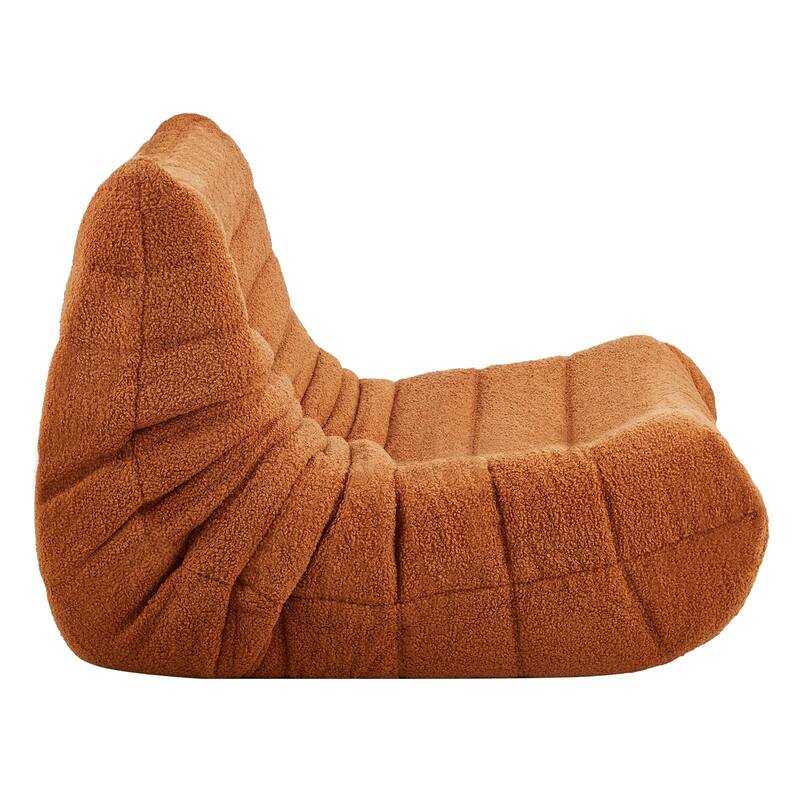 L Shaped Bean Bag Chair with Armrests and Storage Pocket - 38.98 x 36.22 x 28.35 inches