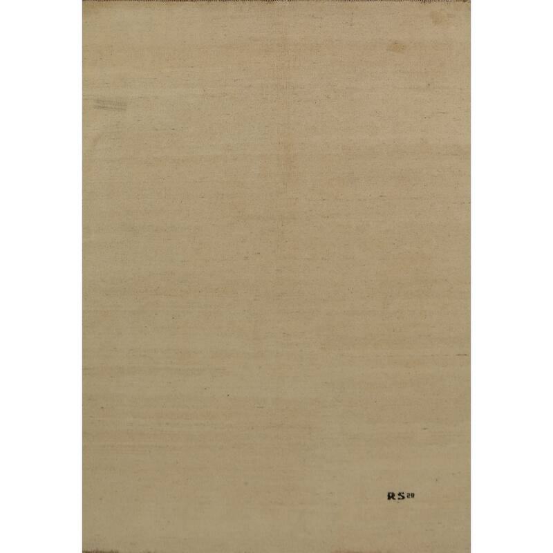 Modern Gabbeh Oriental Area Rug Handmade Bedroom Solid Wool Carpet - 5'5" x 7'9"