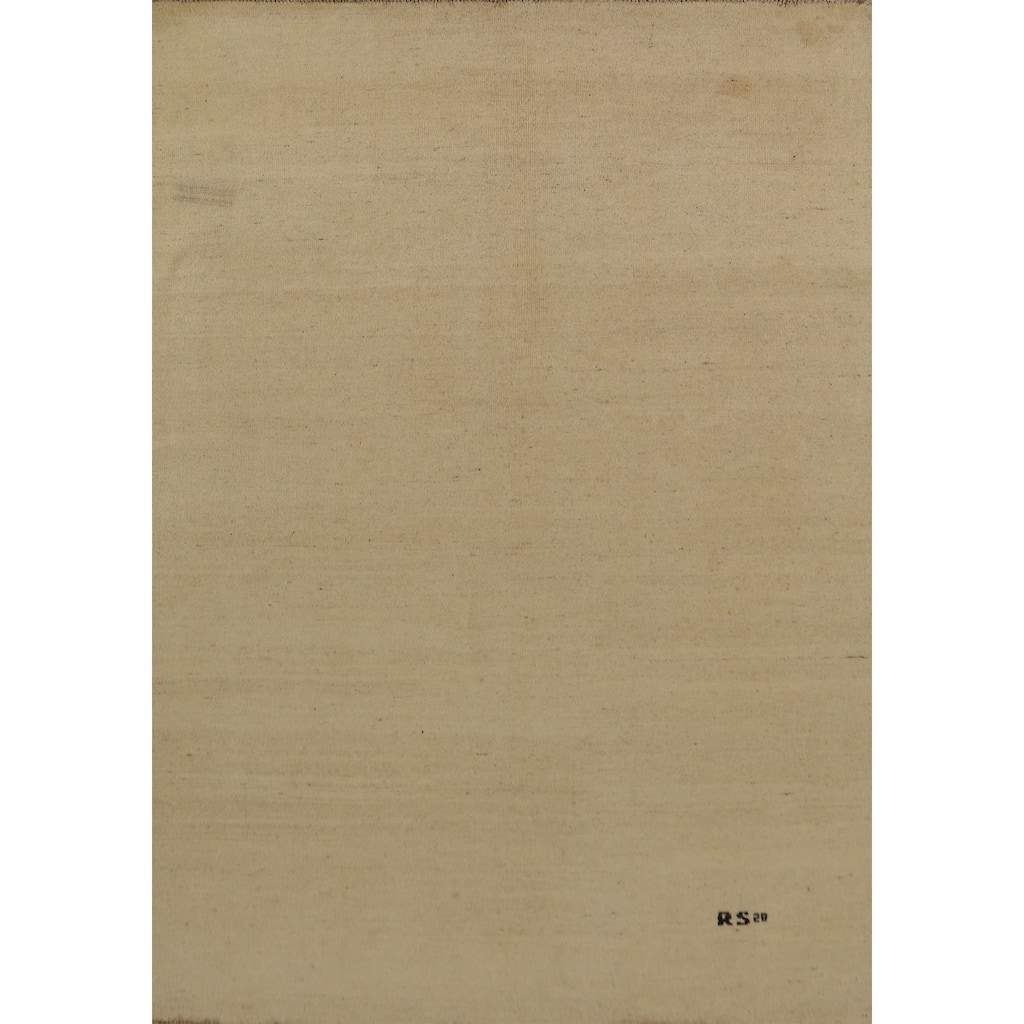 Modern Gabbeh Oriental Area Rug Handmade Bedroom Solid Wool Carpet - 5'5" x 7'9"