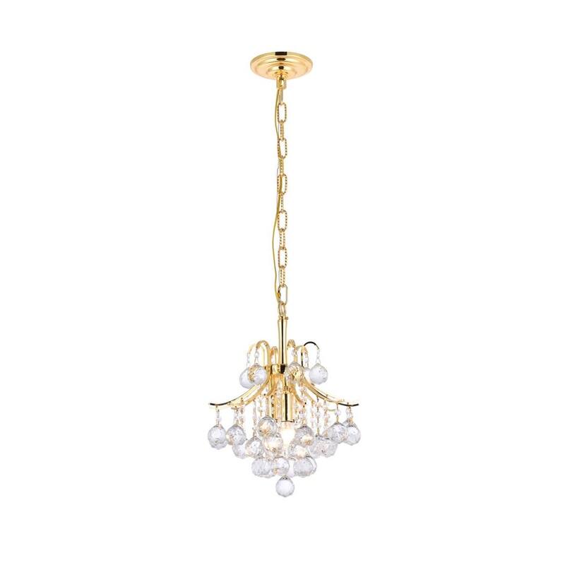 Elegant Lighting V8000D12/RC Toureg 3 Light 12" Wide Crystal Pendant