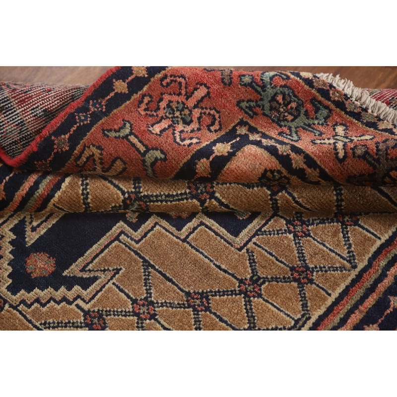 Koliaei Persian Vintage Runner Rug Hand-Knotted Wool Carpet - 3'5" x 12'5"