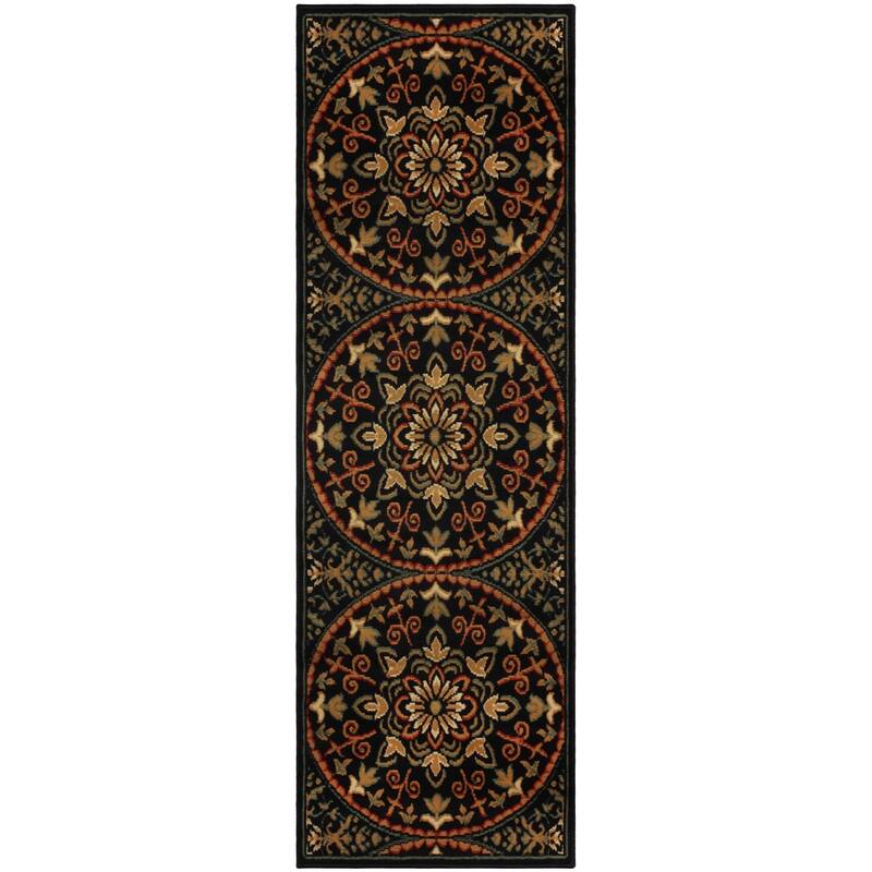 Superior Abstract Geometric Medallion Power-Loomed Indoor Area Rug