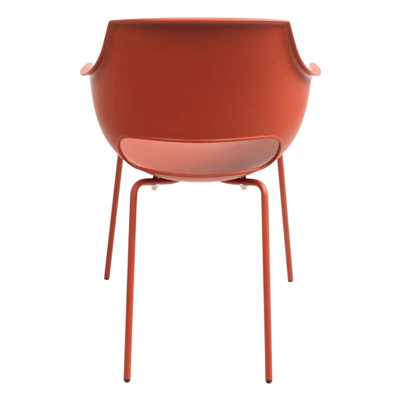 Furnish Theory Urban-ML Pro Indoor/Outdoor Stackable Dining Armchairs Polypropylene Shell & Powder-Coated Steel Legs (Set of 2)