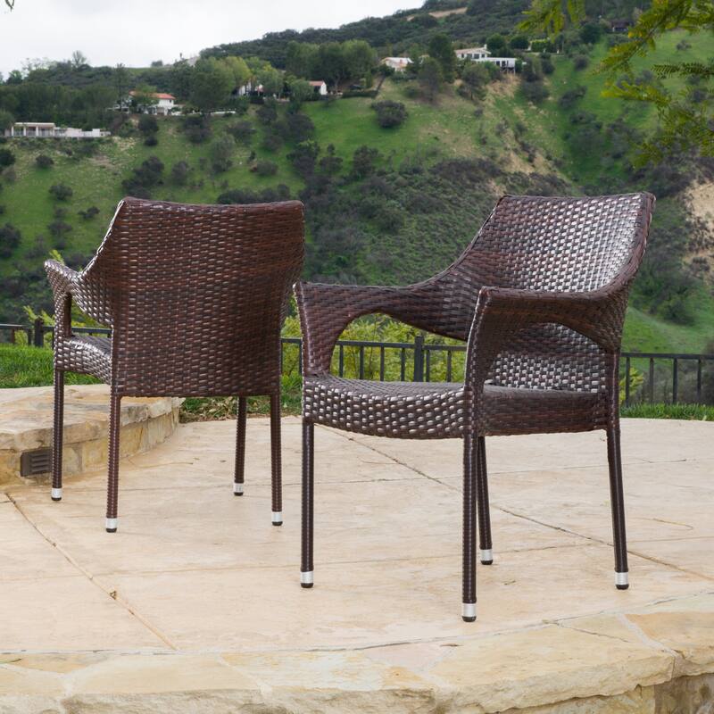 Christopher Knight Home Cliff Outdoor Wicker Chairs Set