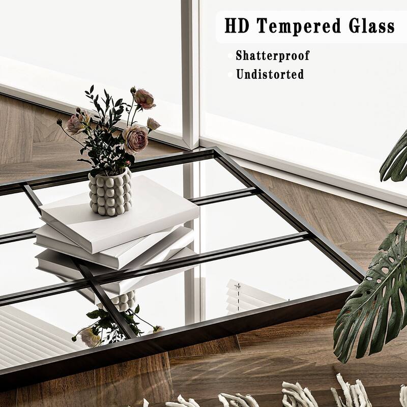 Windowpane Full Length Metal Wall Mirror