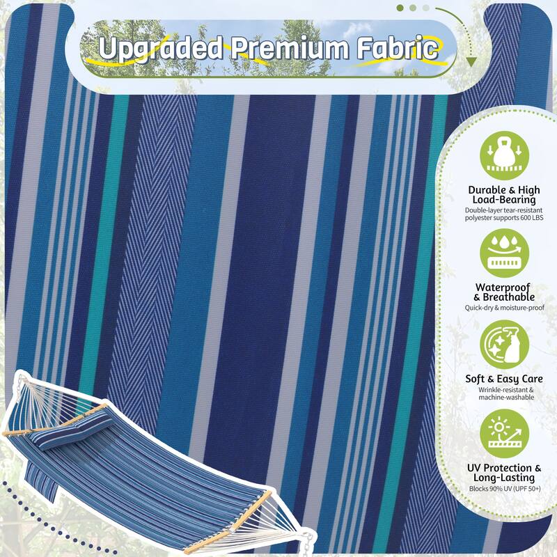 EROMMY Modern Portable Hammock, Hand-Woven Ropes, Anti-Tipping Design for Backyards, Beaches & Campsites