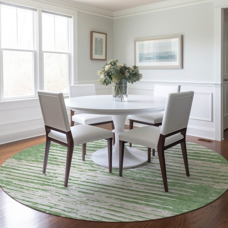 Machine Washable Indoor/ Outdoor Chantille Abstract Ombre Rug