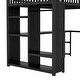 preview thumbnail 8 of 9, Black Full XL Loft Bed with Desk, Wardrobe, and Storage Shelves, Space-Saving Design