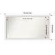 preview thumbnail 155 of 190, Wall Mirror Choose Your Custom Size - Extra Large, Blanco White Wood Outer Size: 46 x 25 in