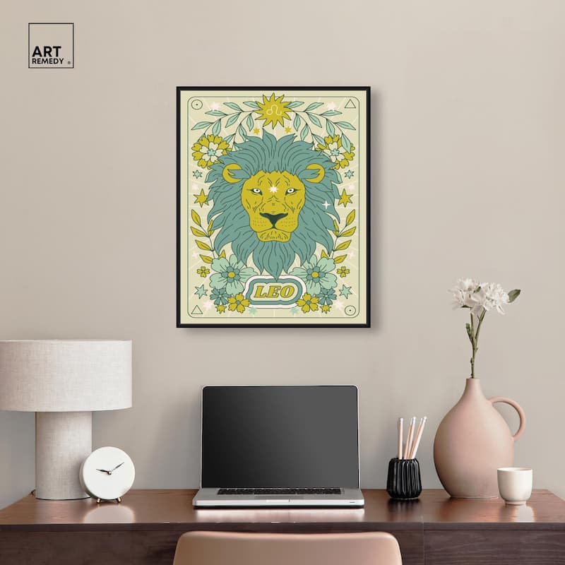 Leo Stars Card Canvas by Art Remedy