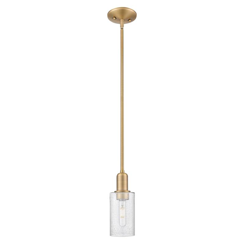 Innovations Lighting Endless Possibilities Arcadia - Clymer - 1 Light 4" Stem Hung Mini Pendant - Brushed Brass/Seedy