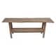 preview thumbnail 2 of 7, Artissance Live Edge Solid Walnut Wood Console Table with Shelf, 79 Inch Wide, Natural Finish (Color & Size May Vary)