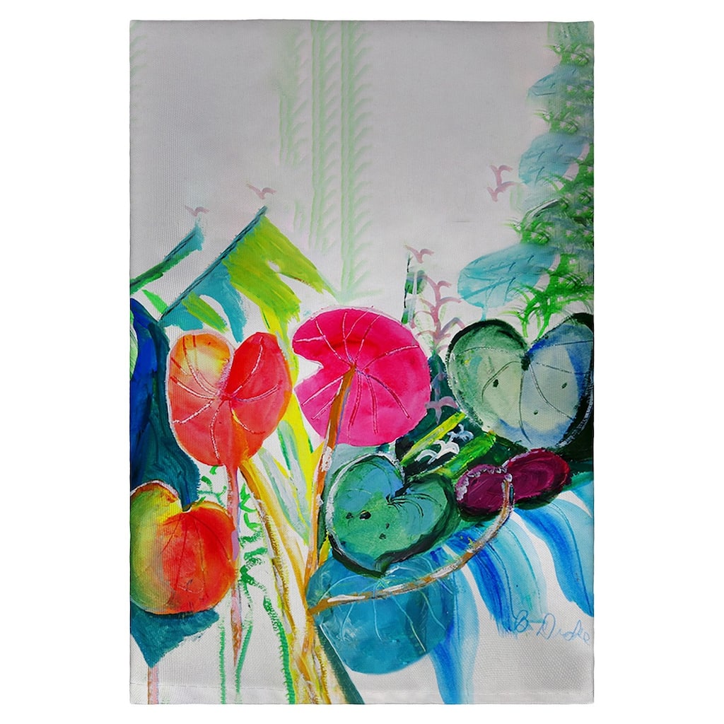 Cyclamen Plant Guest Towel - 20x20
