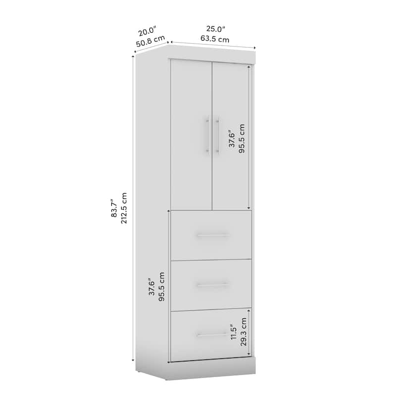 Nebula 25W Wardrobe by Bestar - White