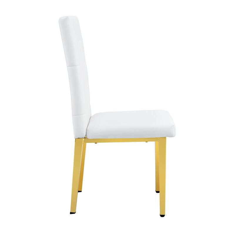 2 Piece Set Of Armless Dining Chairs Brings A Touch Of Elegance And Mystery To The Dining Area With Its White Tone