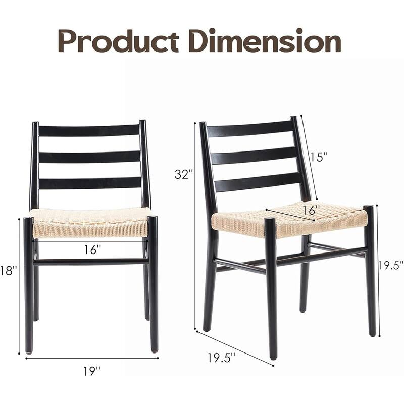 Set of 2 Mid Century Modern Dining Room Chairs