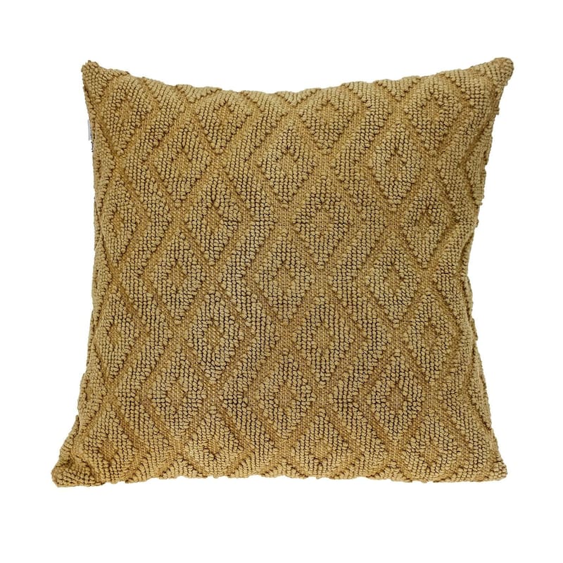 Jacquard Diamond Pattern Decorative Navy Throw Pillow