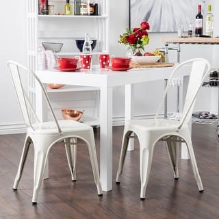 Best Ing Set Of 4 Kitchen Dining Room Chairs For Less Trattoria Dining Chair Metal Stackable Set Of 4 White