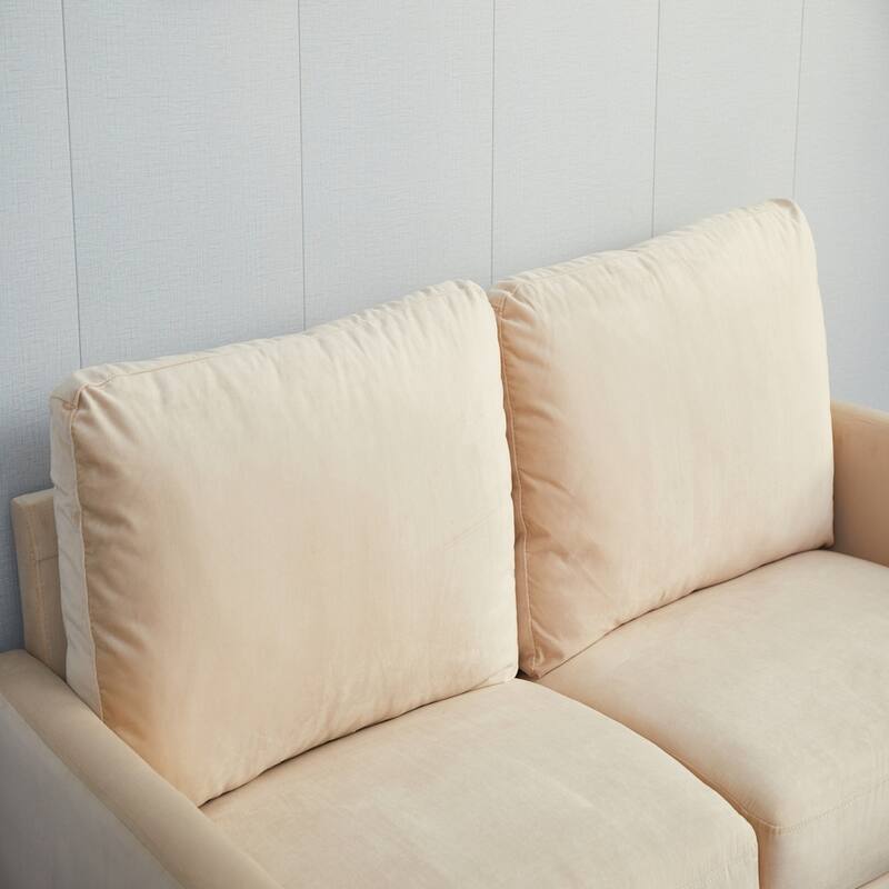 Luxury Sofa, Plush Microfiber, High-Density Foam Comfort