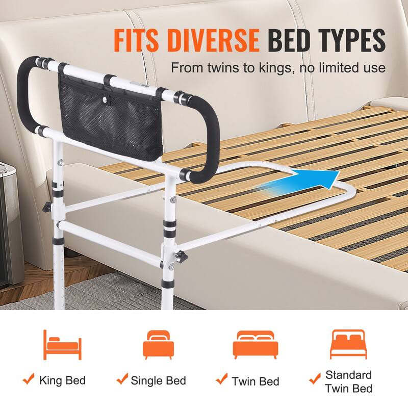 VEVOR Bed Rails for Elderly Adults 180° Foldable Bed Rails for Seniors