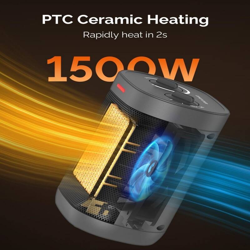 Portable 1500W/900W PTC Ceramic Space Heater Bed Bath & Beyond 39031217