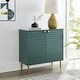 preview thumbnail 1 of 10, GZMR Hexagonal Pattern 2-door Storage Cabinet Buffet Cabinet Sideboard Green