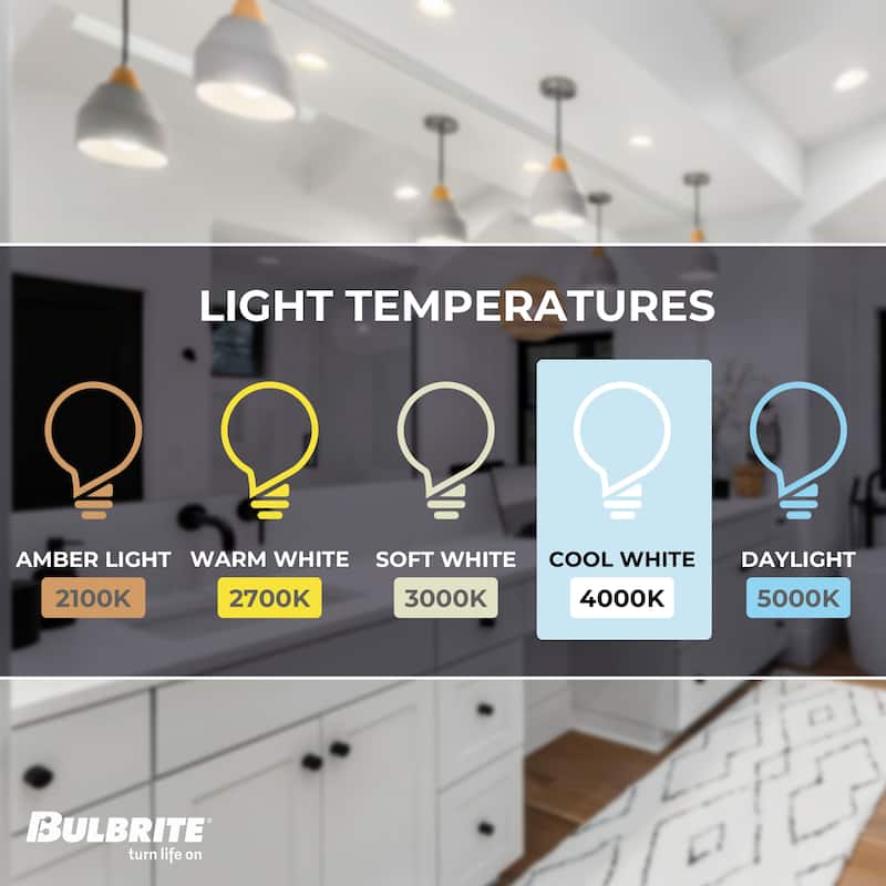 Bulbrite Pack of (4) 15 Watt Dimmable Flood PAR38 Medium (E26) LED Light Bulb - Cool White Light