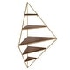 preview thumbnail 32 of 32, Kate and Laurel Melora Glam Metal and Wood 5-tier Corner Wall Shelf