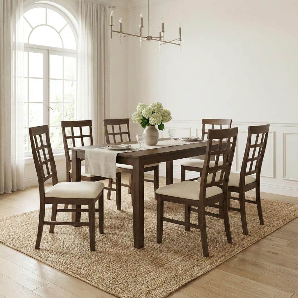Troy 7-Piece Dining Table and Chair