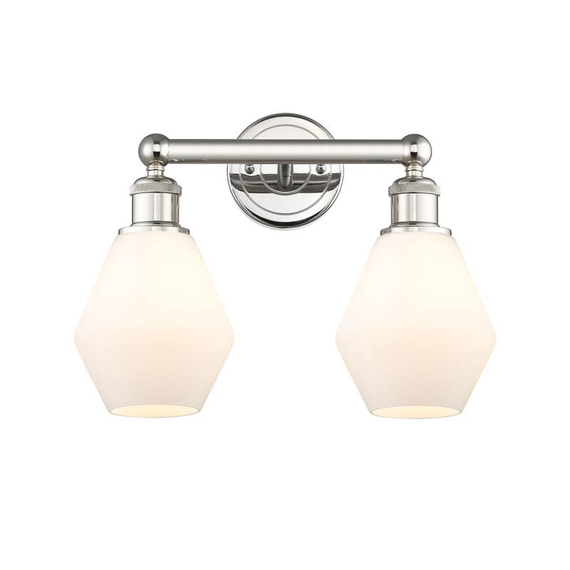 Innovations Lighting 616-2W-12-15 Cindyrella Vanity Cindyrella 2 Light - Polished Nickel / Cased Matte White
