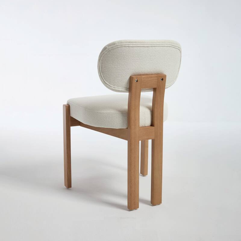 Wooden Dining Chairs Set of 2, Modern Fabric Upholstered Dining Room Chair