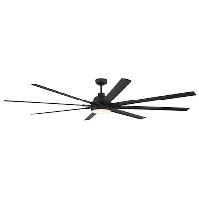 Craftmade Rush 84" Hangdown Only Indoor/Outdoor Ceiling Fan, Smart Wi-Fi Enabled Remote & Integrated LED Light Kit