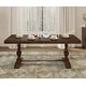 preview thumbnail 2 of 16, 74.8-inch Long Vintage Farmhouse Dining Table for 6-8 People,Sturdy Wooden Frame,Solid Wood Double Pedestal Legs