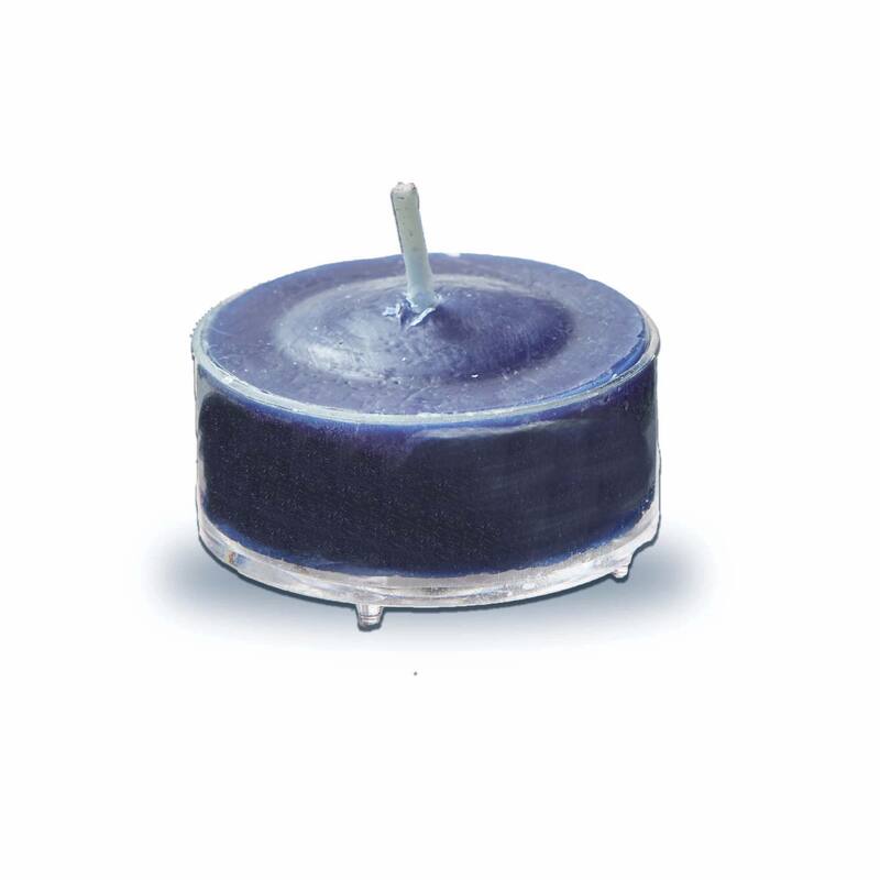 Color Studio Tealight Candles Set of 8 Navy Smokeless Paraffin Wax Burn Time 3 Hrs - Navy Blue