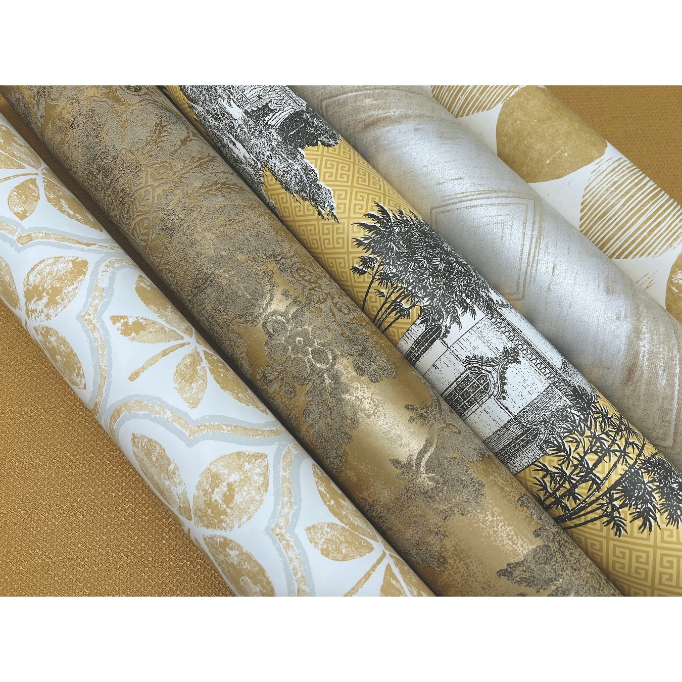 Ronald Redding Charleston Damask Yellow Wallpaper - Bed Bath & Beyond ...